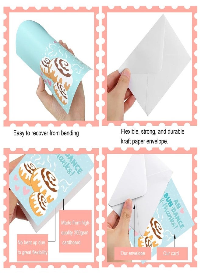 OFIFO® Colorful Thank You Cards (with Envelopes), 12 Unique Designs, Blank Small Cards, Suitable for Teachers, Employees, Graduation, Farewell and Other Festive Occasions, 12.7cmx17.8cm - Image 3